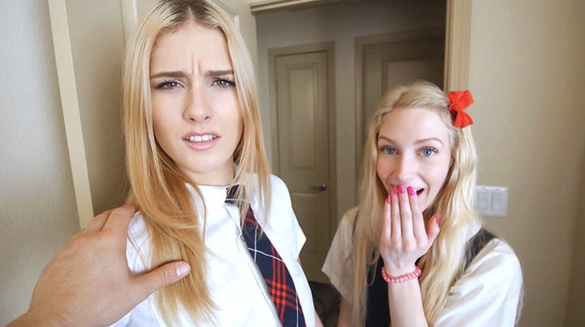 Broke College Girls Pay Rent With Wild Group Sex From Their Landlord!