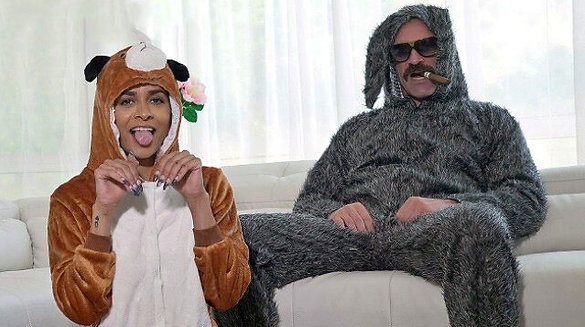 Charles Dera Pounds A Sexy Ebony Slut Hard In Puppy Costume!