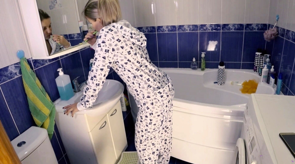 Couldn't Resist My Young Wife In Pajamas... Had To Fuck Her!