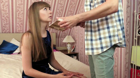 Didn't Let Her Finish The Book - Fucked Her Mouth Full Of Cum!