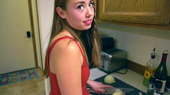 I Distracted My Friend's Hot Girl From Cooking With My Big Hard Cock!