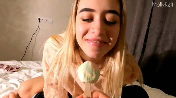 She Can't Decide What's Better - Ice Cream Or Big Thick Cock!