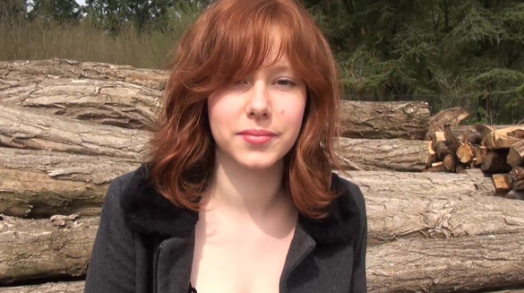 French Girl Gets Her Tight Ass Fucked Hard Outdoors!