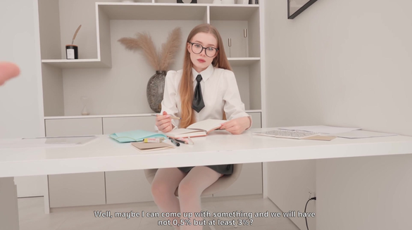 I Fucked The Sexy Bank Teller's Tight Pussy And Got A Huge "Loan"!