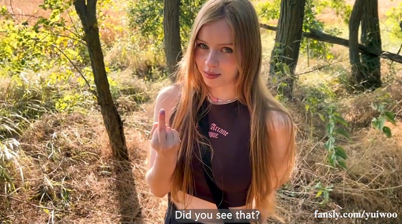 In The Forest She Refused At First But Then Deepthroated Me