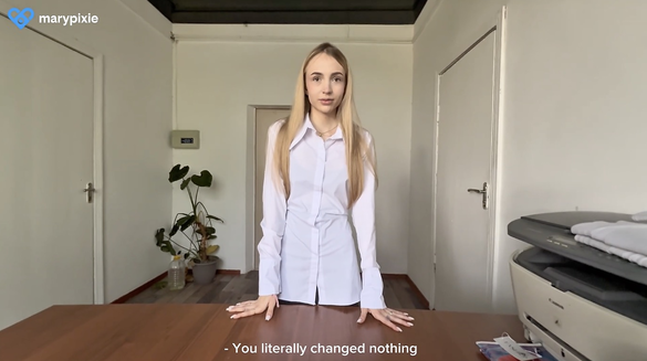 Secretary Failed Her Report Again So I Fucked Her Tight Pussy