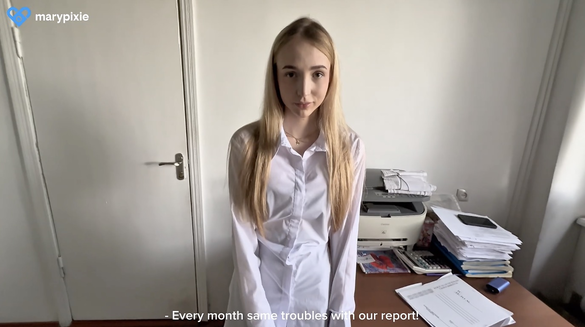 Secretary Failed Her Report Again So I Fucked Her Tight Pussy
