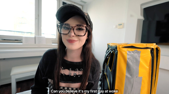 Cute Young Delivery Girl Brings Order And Takes My Hard Cock